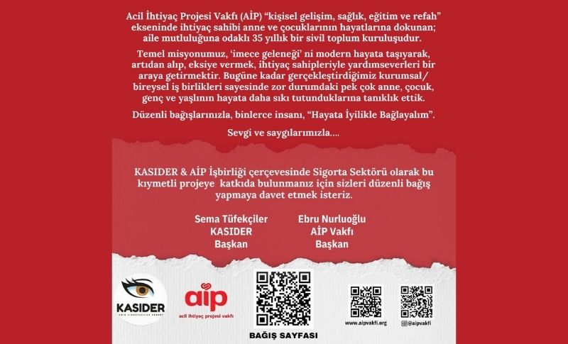 KASİDER ve AİP’ten Ortak İyilik Projesi: Hayata İyilikle Bağlanalım