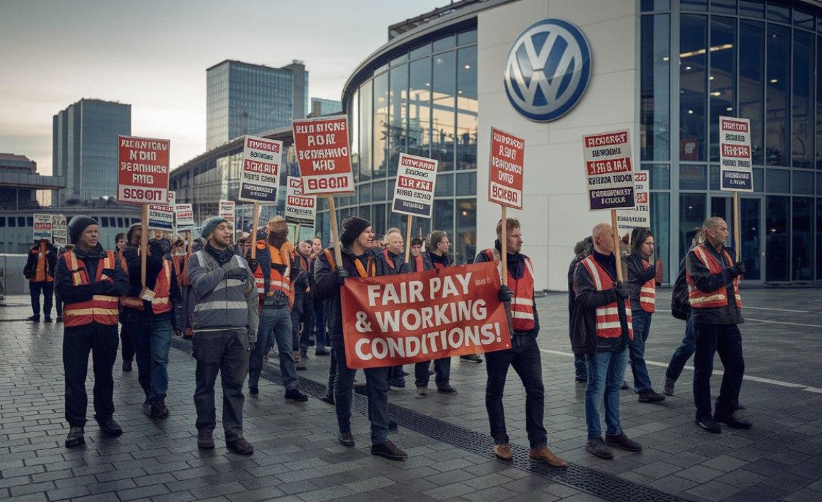 Volkswagen Almanya'daki Fabrikalarında Uyarı Grevleri Başladı